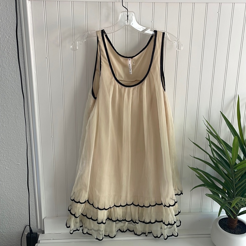 umGee Cream and Black babydoll dress